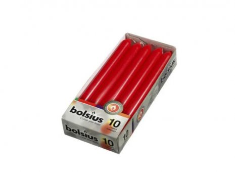 Bolsius dinerkaars rood 10 stuks